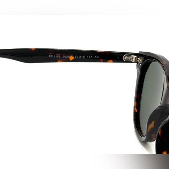 Ray-Ban Tortoise Shell Sunglasses RB2185 902/31 Women Fashion Green G-15 W/Case - Picture 5 of 13